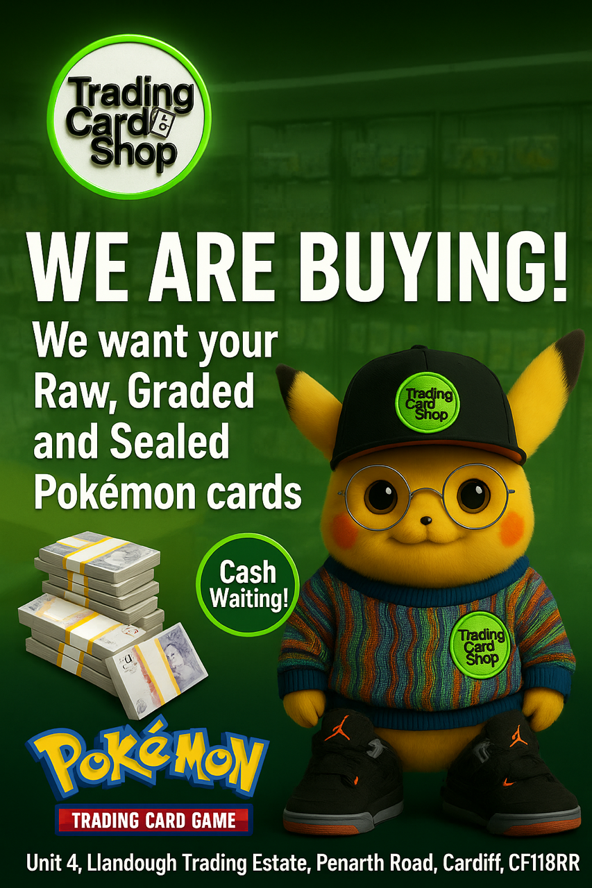 We Buy Raw and Graded Pokémon, Lorcana and One Piece Trading Cards